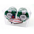 Las Vegas Casino Style 2 Roll Rack of 18 $25 Casino Chips